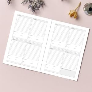 Week At A Glance Weekly Planner, Meal Planner, Water Tracker, Gratitude Journal, Notes, Appointments