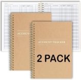 2 Pack Accounting Ledger Books for Home Budget Tracking, Business Bookkeeping – Home Expense Tracking Notebook – Expense Ledger for Small Business Bookkeeping – Bookkeeping Book (100 Pages 2 Pack)