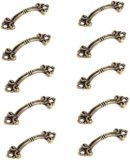 bnafes 10Pcs Small Brass Decorative Jewelry Box Chest Drawer Cabinet Knob Pull Handle