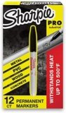 SHARPIE Industrial Permanent Markers, Fine Point, Black, Box of 12