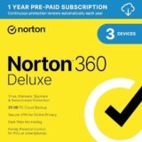 Norton 360 Deluxe 2024, Antivirus software for 3 Devices with Auto Renewal – Includes VPN, PC Cloud Backup & Dark Web Monitoring [Download]